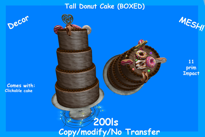 Tall Donut Cake (BOXED)