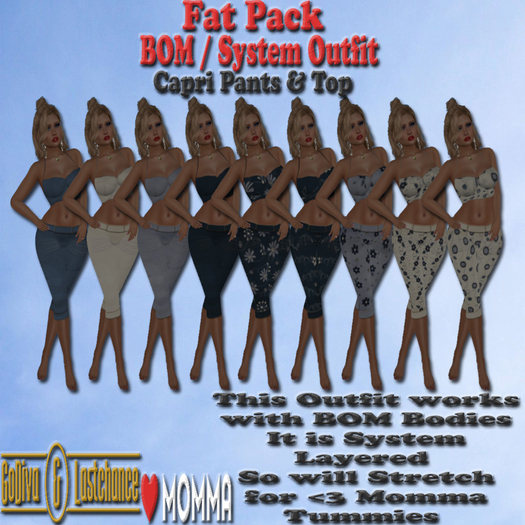 [*G&L*] FATPACK CAPRI PANTS & TOP FOR BOM  (LOVE MOMMA)