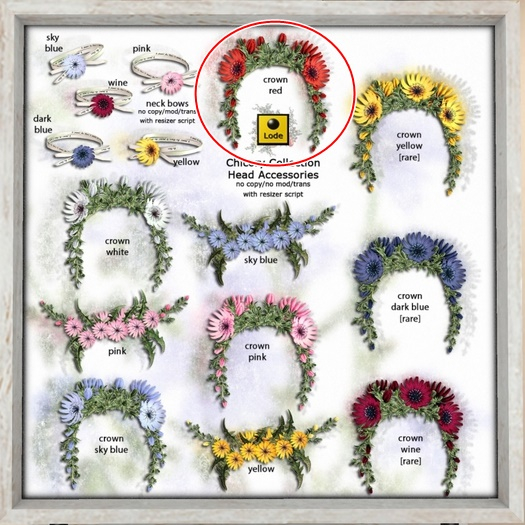 *LODE* Head Accessory - Chicory Crown [red]