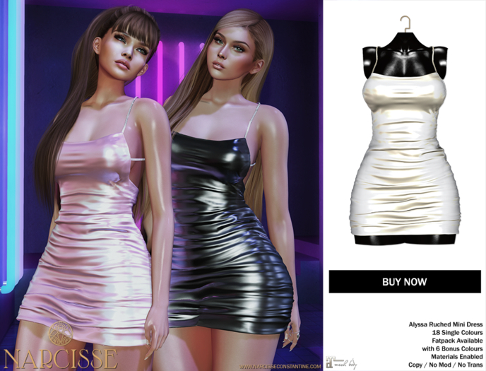 -Narcisse- ADD Alyssa Ruched Dress - White