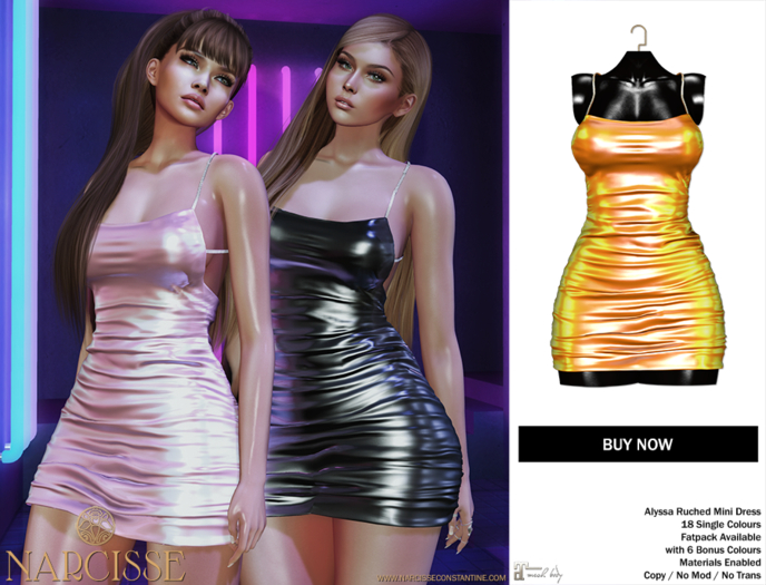 -Narcisse- ADD Alyssa Ruched Dress - Neon Orange