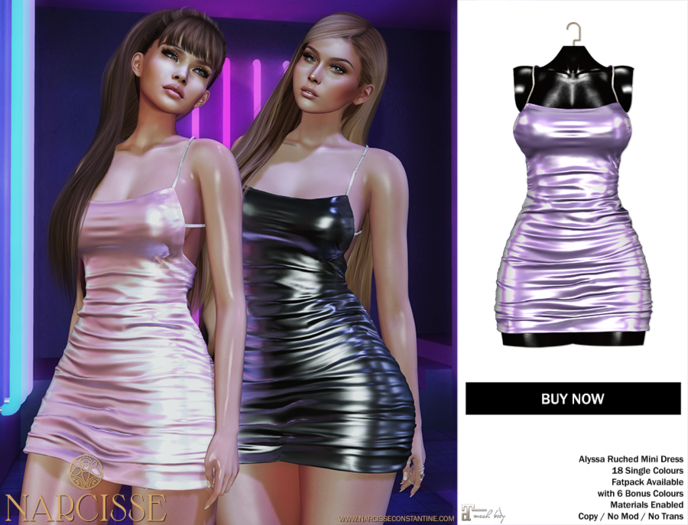 -Narcisse- ADD Alyssa Ruched Dress - Lilac