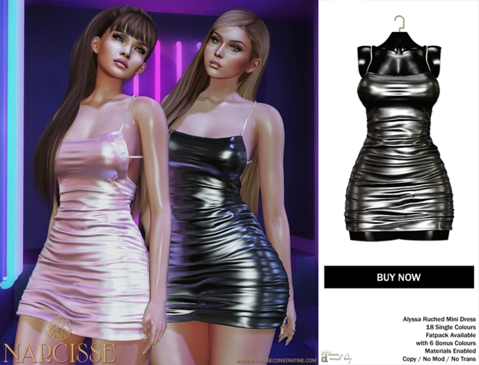 -Narcisse- ADD Alyssa Ruched Dress - Black