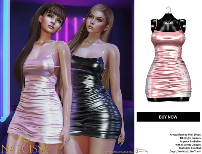 -Narcisse- ADD Alyssa Ruched Dress - Baby Pink