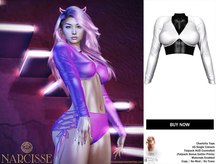 -Narcisse- ADD Charlotte Underwire top - White