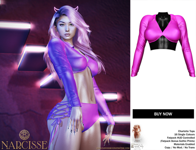 -Narcisse- ADD Charlotte Underwire top - Neon Pink