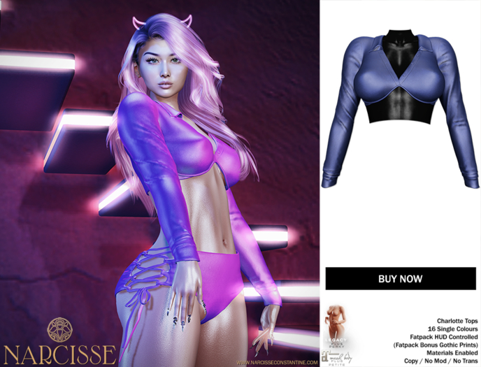 -Narcisse- ADD Charlotte Underwire top - Lapis