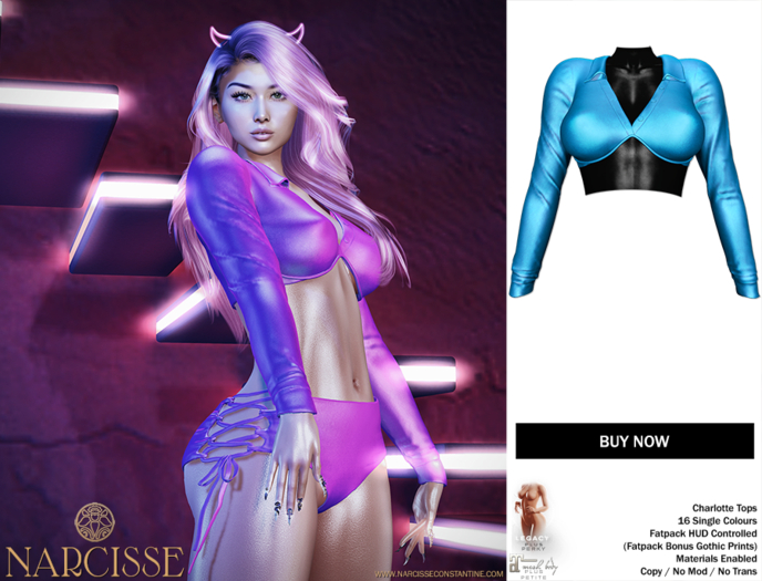 -Narcisse- ADD Charlotte Underwire top - Azure