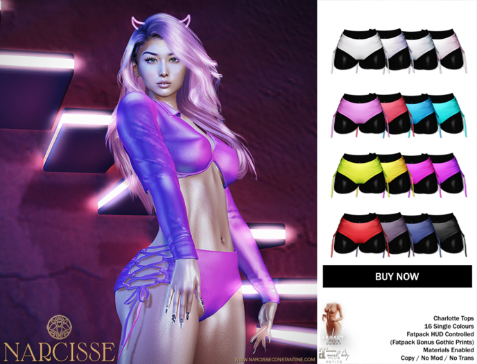 -Narcisse- ADD Charlotte Booty Shorts FATPACK