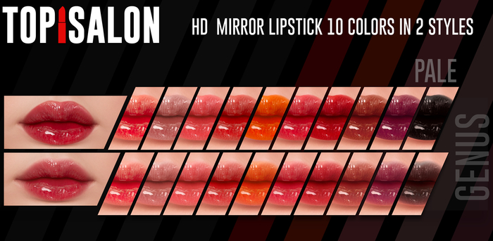 TOP1SALON - HD MIRROR LIPSTICK (Genus) P2 PALE