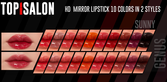 TOP1SALON - HD MIRROR LIPSTICK (Genus) P2 SUNNY