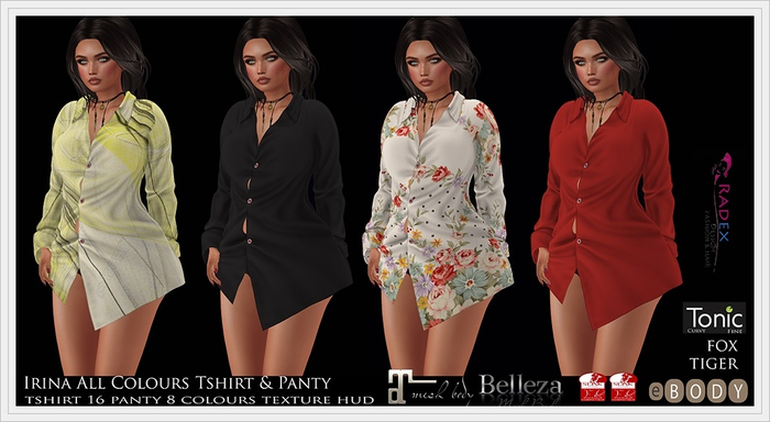 RADEX Mesh Irina All Colours Tshirt & Panty