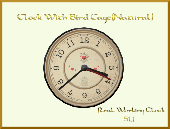 Clock: Birdcage (Natural) (Boxed)