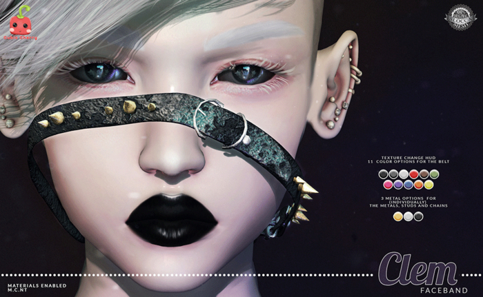 [Cubic Cherry] {Clem} faceband (BOX)