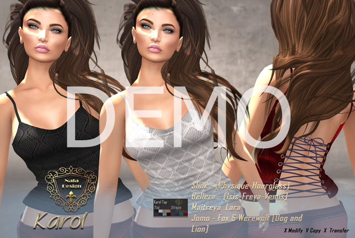 DEMO - Nala Design - Karol Top - Mesh bodies and Werewolf - Fox