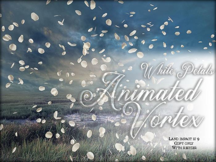 Boudoir Garden-White Petals Animated Vortex