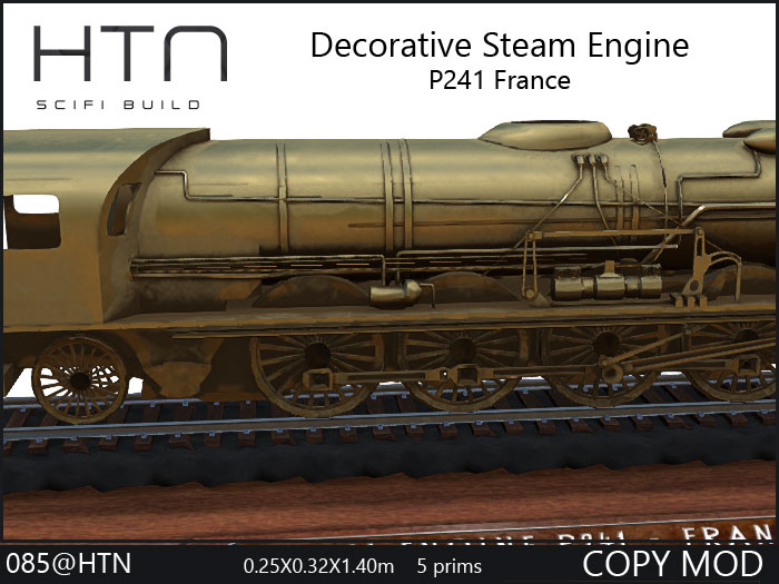 085@HTN DECORATION STEAM ENGINE P241 - V - GOLD