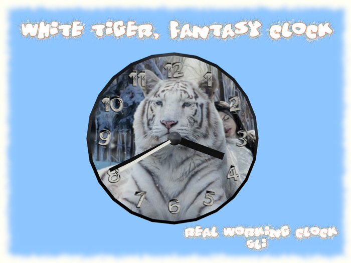 Clock: White Tiger, Fantasy (Boxed)