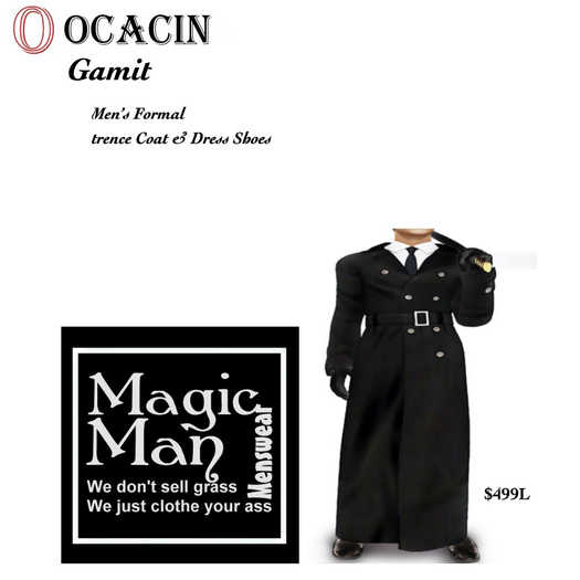 Ocacin Gamit Men's Complete formal Trencecoat set-Box