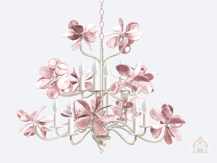 hive // floral chandelier . pink