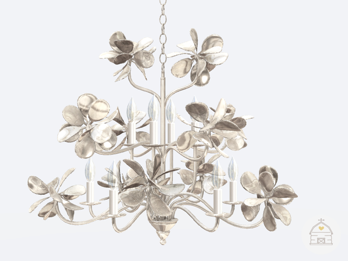 hive // floral chandelier . silver
