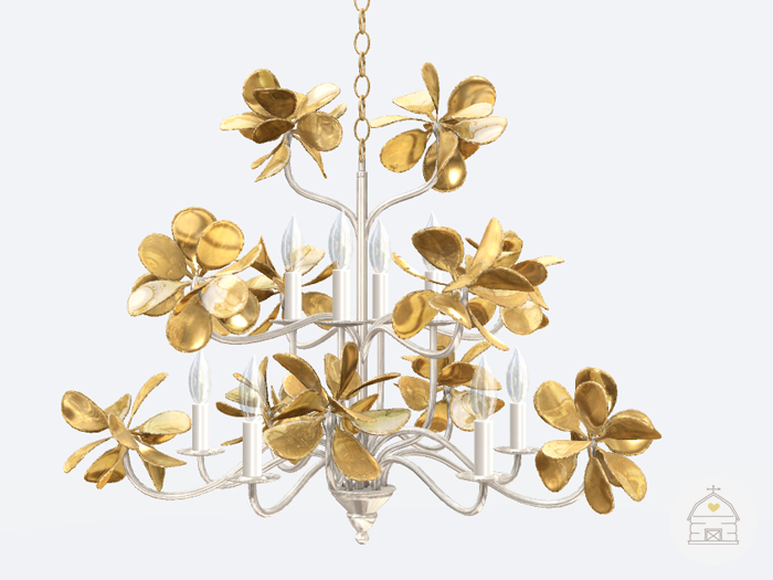 hive // floral chandelier . gold