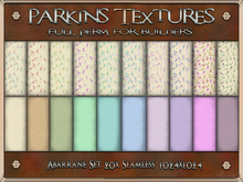 Parkins Textures - Abarrane Set - 20x Full Perm Seamless 1024 - Pattern, Clothing, Leaf. Spring, Summer, Pastel, Floral