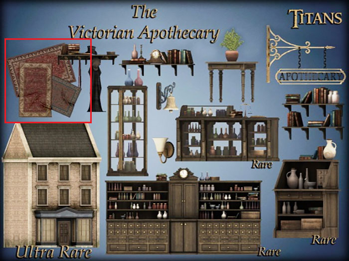 Second Life Marketplace Titans Victorian Apothecary Rug COMMON