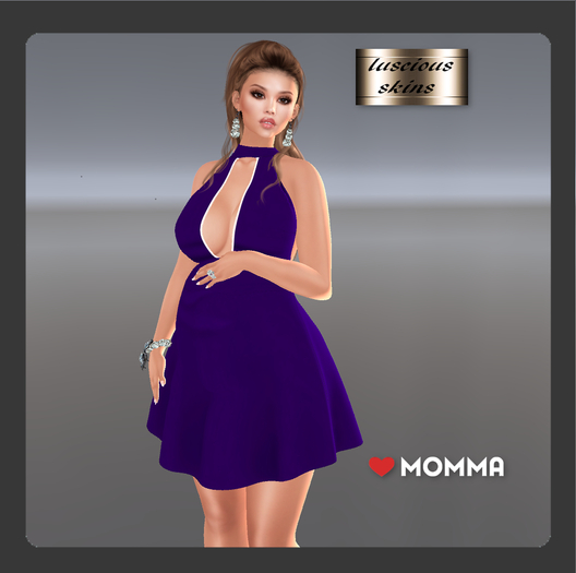 Romance alter neck dress purple for LoveMomma