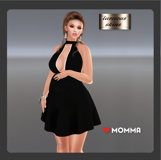 Romance alter neck dress black for LoveMomma