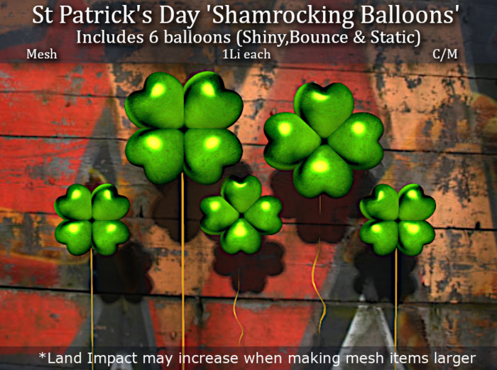 ST PATRICK'S DAY - SHAMROCKING BALLOONS 