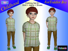 Toddler Clothing Set B1 - Shirt+Jeans+Shoes (Mahonie Shop)