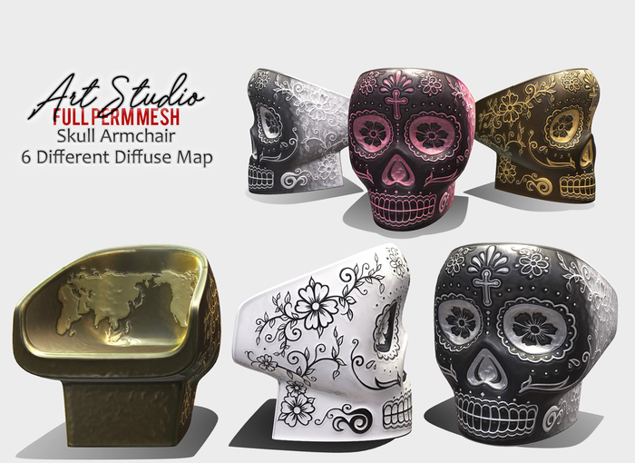 Art Studio.FULL PERM \\ Skull Armchair