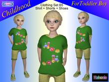 Toddler Clothing Set B5 - Shirt+Shorts+Shoes (Mahonie Shop)