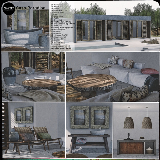CONCEPT} *05. CASA PARADISO. Wood Stool