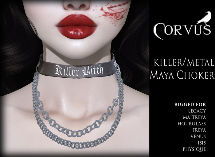 Corvus : Killer/Metal Maya Rigged Choker