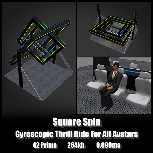 Square Spin *0.090ms* Gyroscopic Spinning Thrill Ride