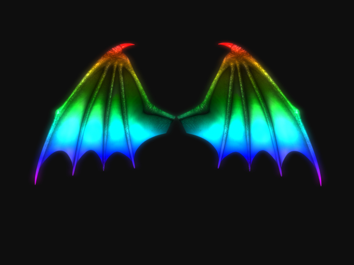 [Anima] Flexi Rainbow Vampire Wings