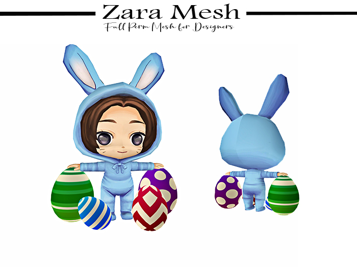 Zara Mesh - Easter Bunny Chibi - FULL PERM MESH