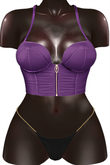 Kaithleen's dAngel Leather Bustier Top - Purple