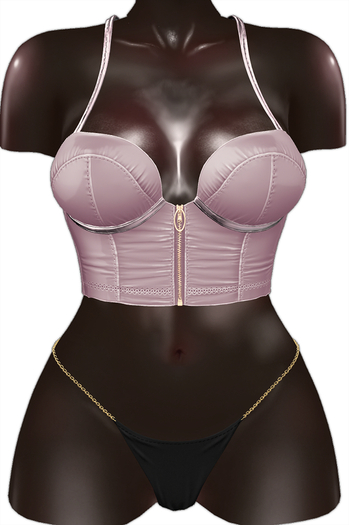 Kaithleen's dAngel Leather Bustier Top - Poudre
