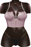 Kaithleen's dAngel Leather Bustier Top - Poudre