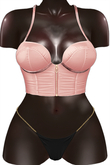 Kaithleen's dAngel Leather Bustier Top - Peach