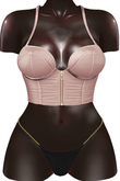 Kaithleen's dAngel Leather Bustier Top - Nude