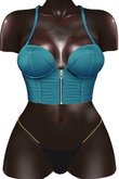 Kaithleen's dAngel Leather Bustier Top - Mint