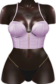 Kaithleen's dAngel Leather Bustier Top - Lavender