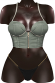 Kaithleen's dAngel Leather Bustier Top - Green