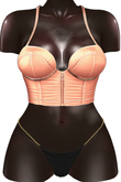 Kaithleen's dAngel Leather Bustier Top - Gold