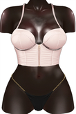 Kaithleen's dAngel Leather Bustier Top - Cream