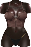 Kaithleen's dAngel Leather Bustier Top - Brown